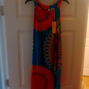 Sleeveless multi colored brand new very comfortable summer beach dress